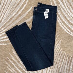 Express NWT Women's Dark Blue Ankle Leggings Hyper Stretch  - size medium